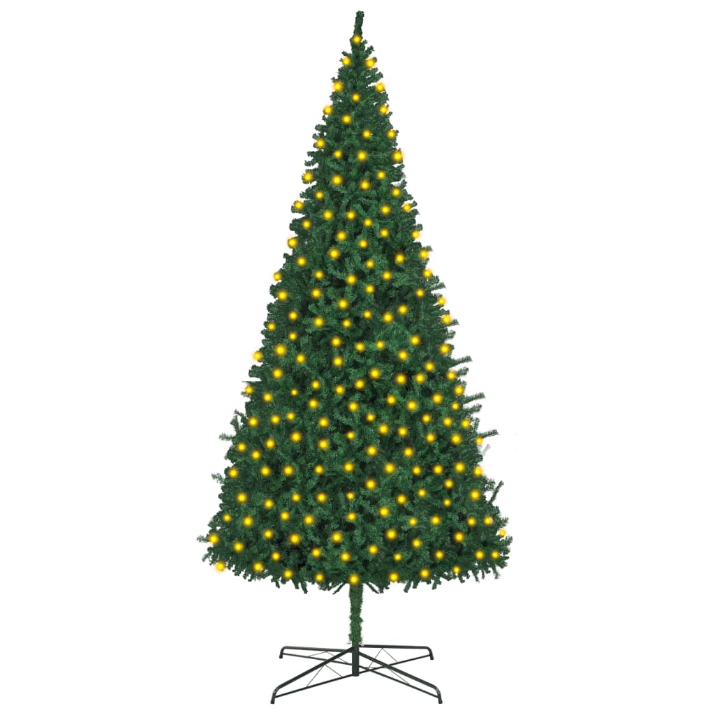 vidaXL Dirbtinė apšviesta Kalėdų eglutė, žalios spalvos, 400cm