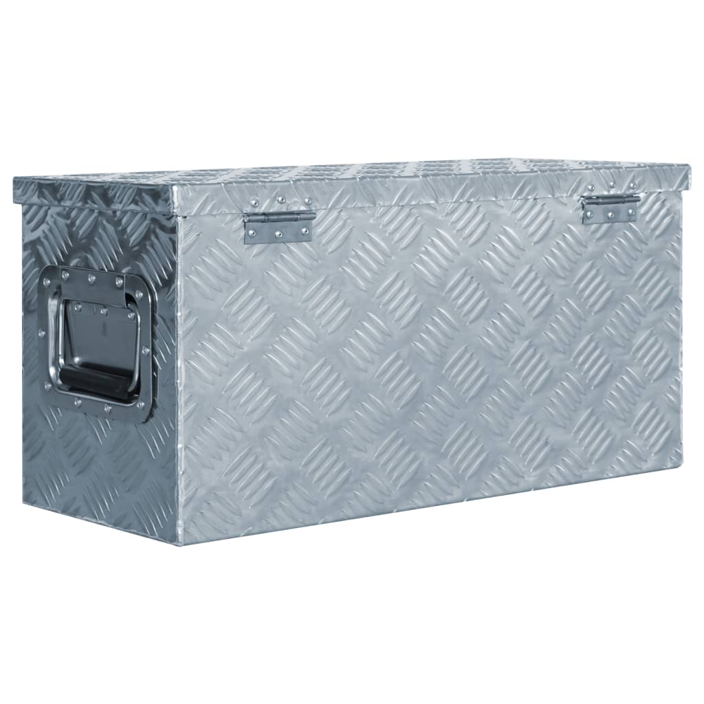 vidaXL Aliuminio dėžė, 61,5x26,5x30cm, sidabrinė