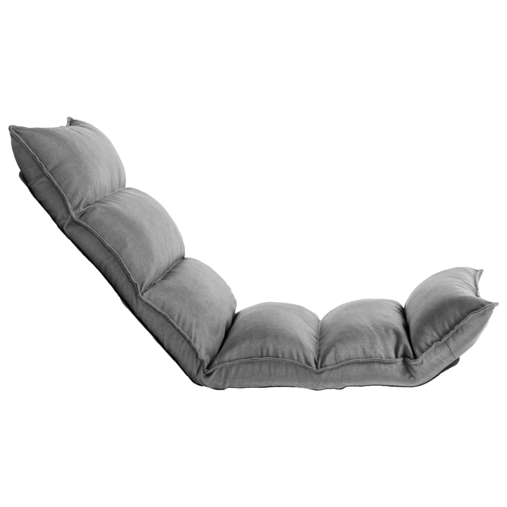 vidaXL Sulankstomas čiužinukas-kėdė, šviesiai pilkos spalvos, audinys