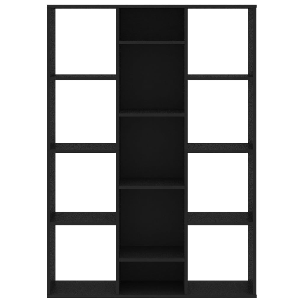 vidaXL Kambario pertvara/knygų spintelė, juoda, 100x24x140cm, MDP