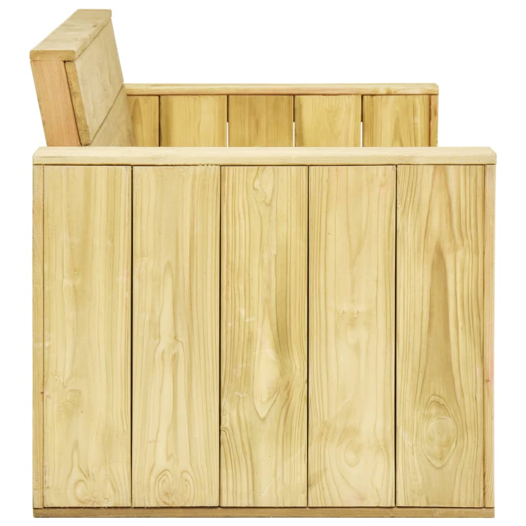 vidaXL Sodo poilsio komplektas, 3 dalių, impregnuota pušies mediena
