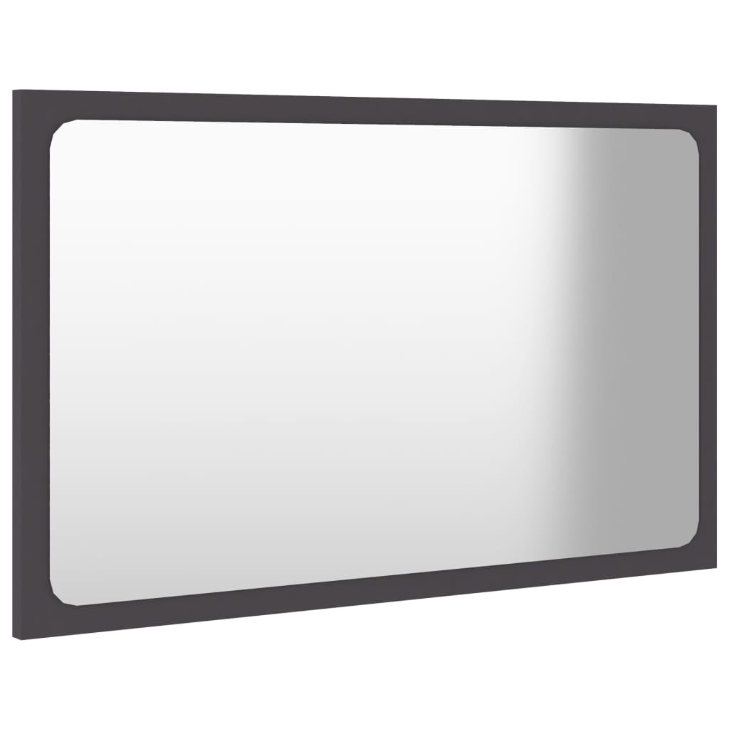 vidaXL Vonios kambario veidrodis, pilkos spalvos, 60x1,5x37cm, MDP