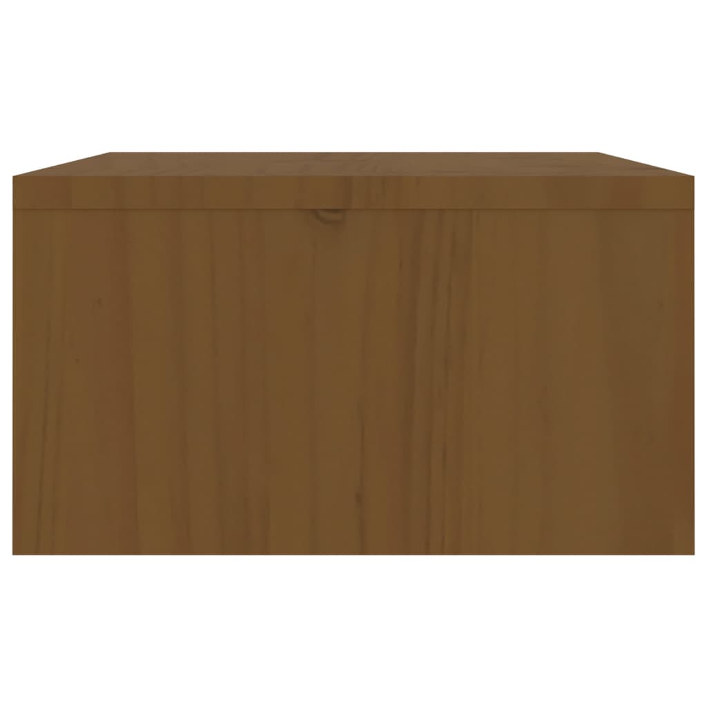vidaXL Monitoriaus stovas, medaus rudas, 100x27x15cm, pušies masyvas