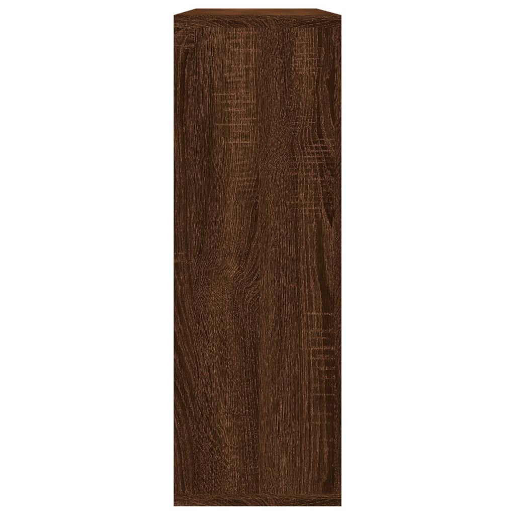 vidaXL Sieninė lentyna, ruda ąžuolo, 104x20x58,5cm, apdirbta mediena