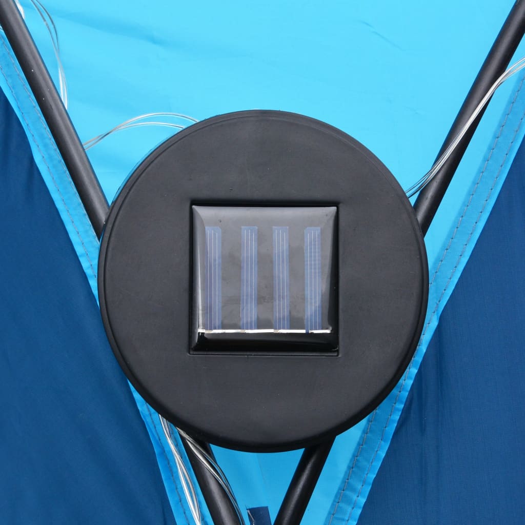 vidaXL Proginė palapinė su LED ir 4 sienomis, mėlyna, 3,6x3,6x2,3m
