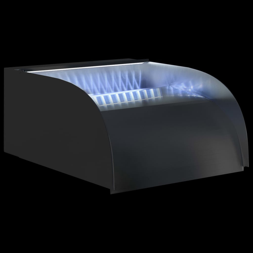 vidaXL Krioklys su LED lemputėmis, 30x34x14cm, nerūdijantis plienas