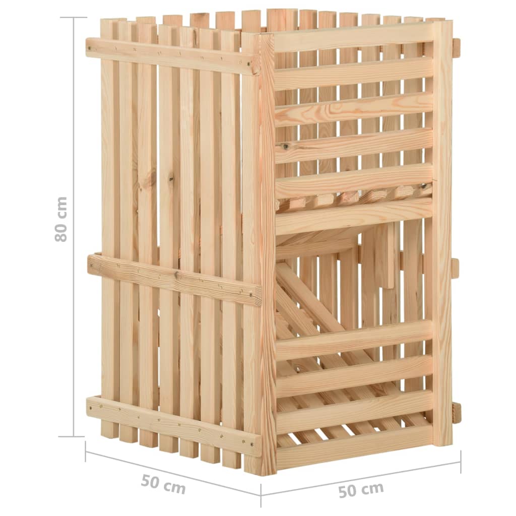 vidaXL Bulvių dėžė, 50x50x80cm, pušies medienos masyvas