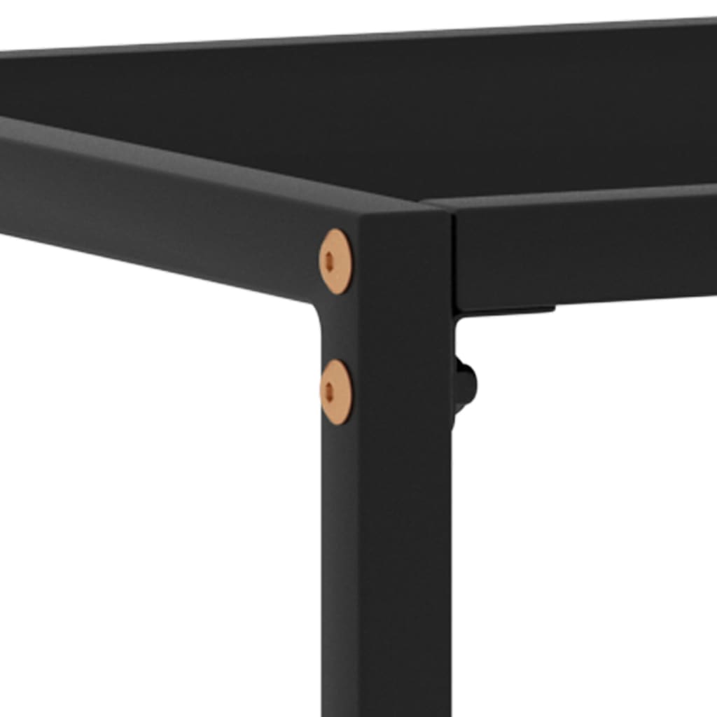 vidaXL Konsolinis staliukas, juodas, 120x35x75cm, grūdintas stiklas