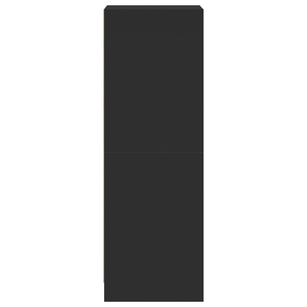 vidaXL Komoda su stiklinėmis durelėmis, juodos spalvos, 35x37x109cm