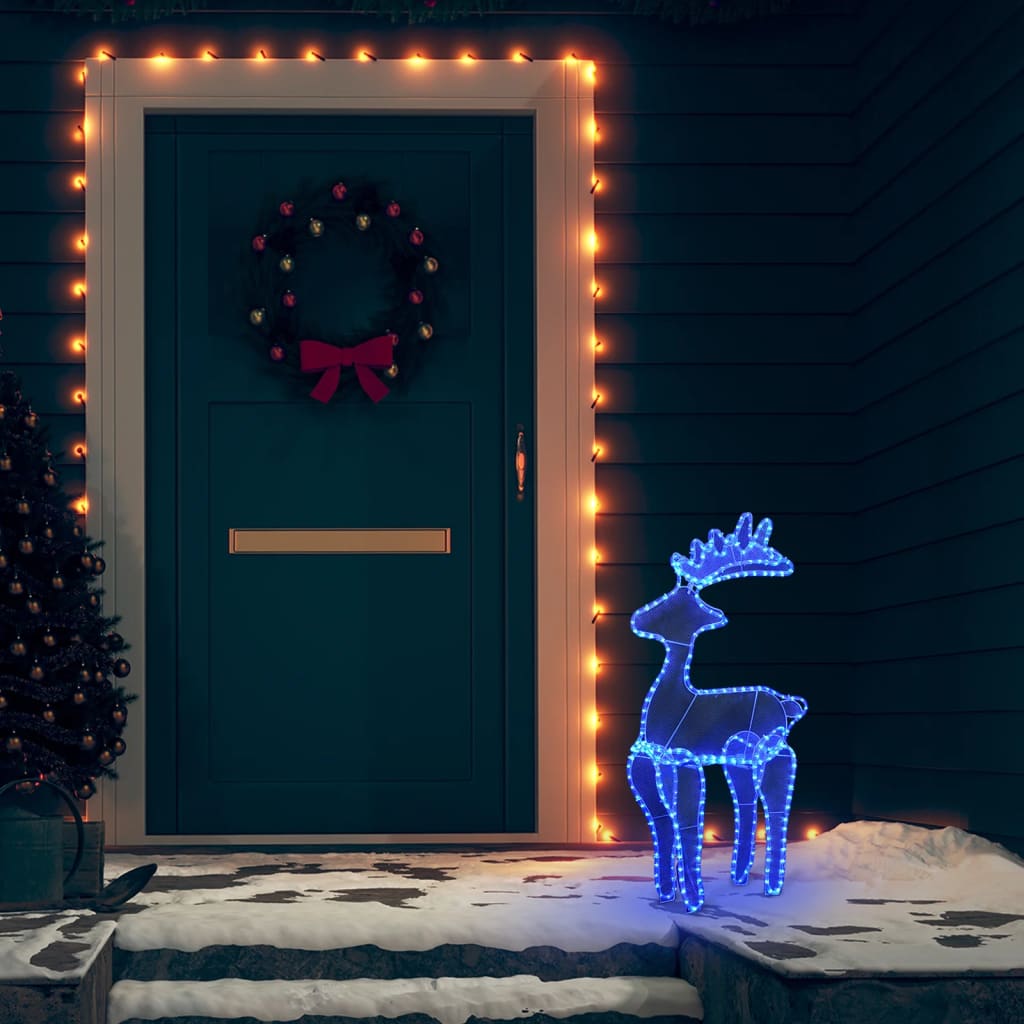 vidaXL Kalėdų dekoracija elnias, 60x24x89cm, 306 LED, tinklinė