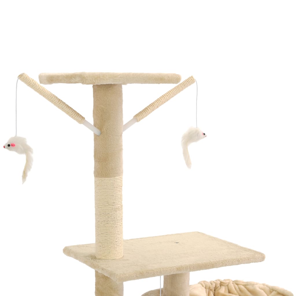 vidaXL Draskyklė katėms su stov. iš sizal., 230-250cm, smėlio sp.