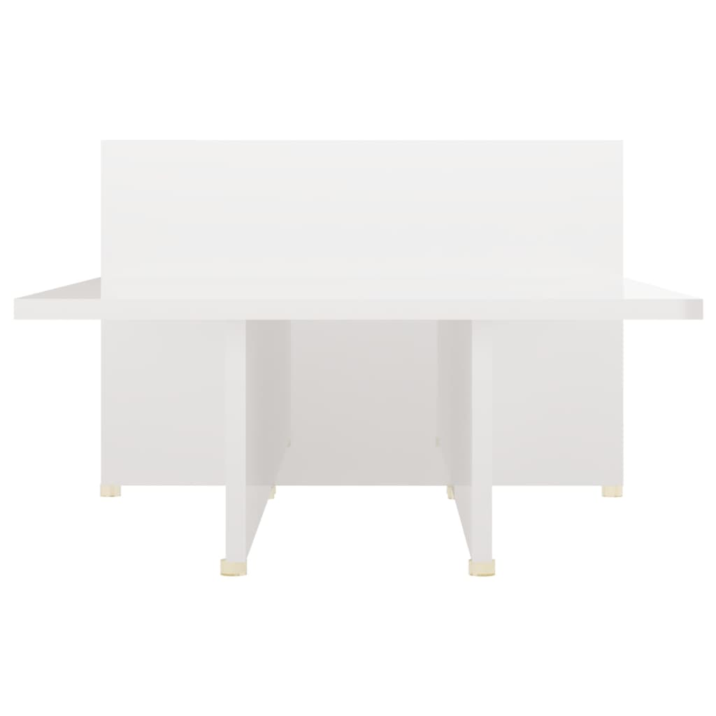 vidaXL Kavos staliukas, baltas, 111,5x50x33cm, mediena, blizgus