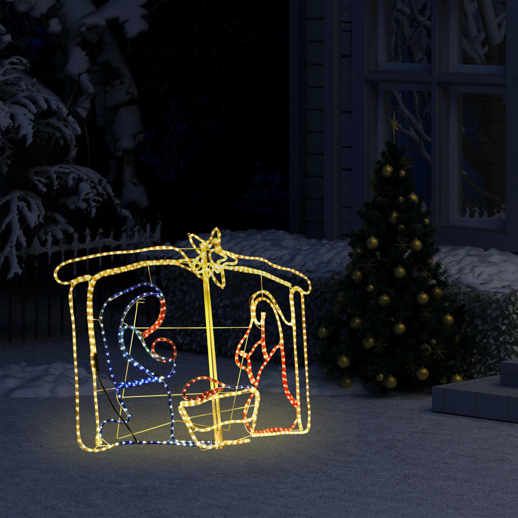 vidaXL Kalėdų dekoracija Kristaus gimimas, 116x41x87cm, 240 LED