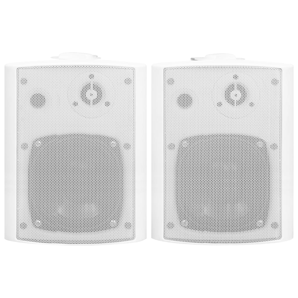 vidaXL Prie sienos montuojami stereo garsiakalbiai, 2vnt., balti, 100W