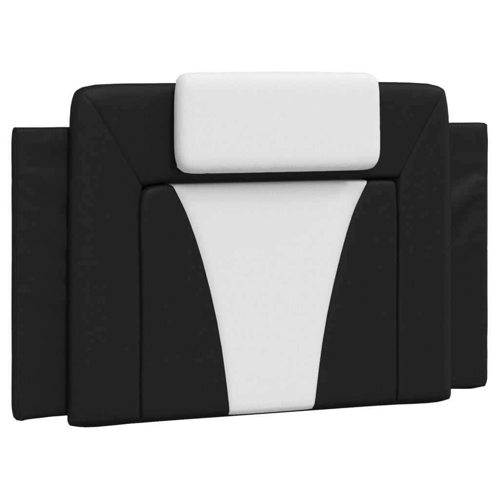 vidaXL Galvūgalio pagalvėlė, juodas ir baltas, 80cm, dirbtinė oda