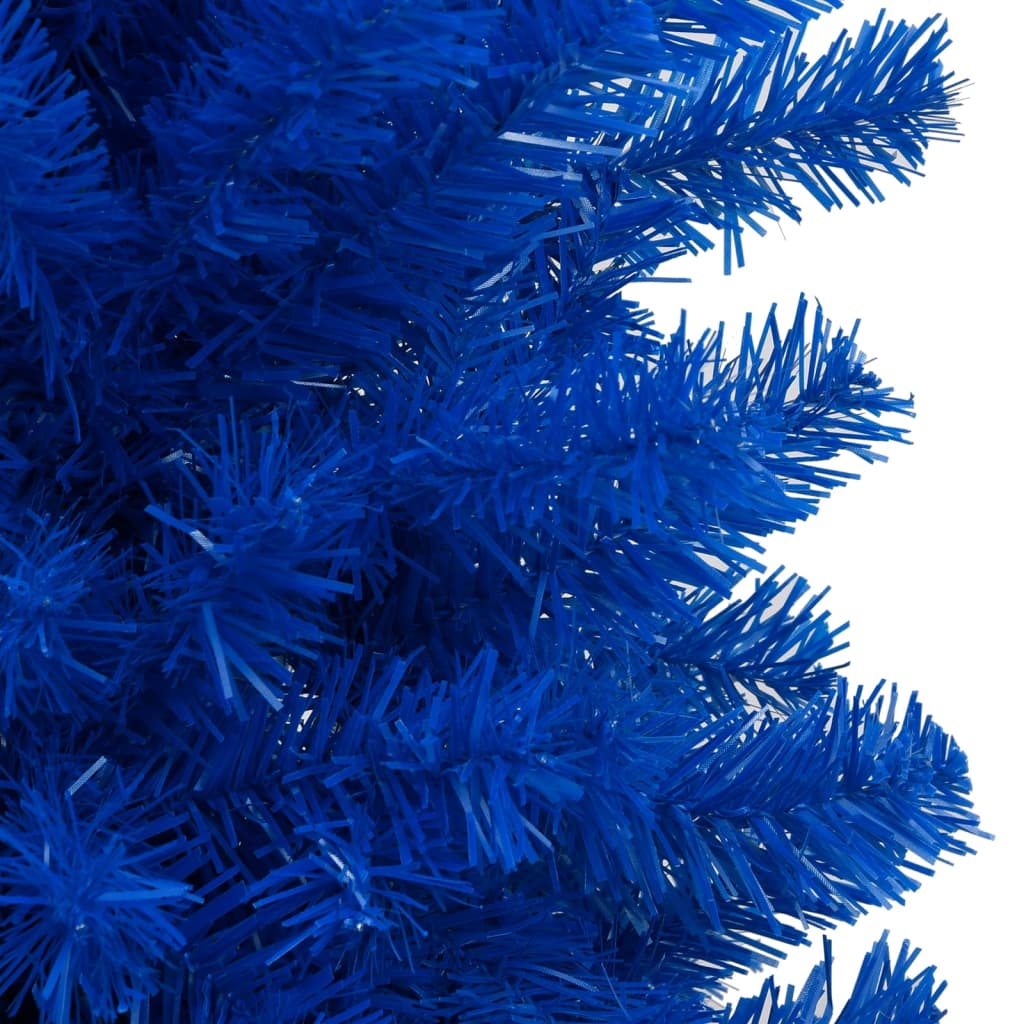 vidaXL Dirbtinė Kalėdų eglutė su žaisliukais, mėlyna, 120cm, PVC