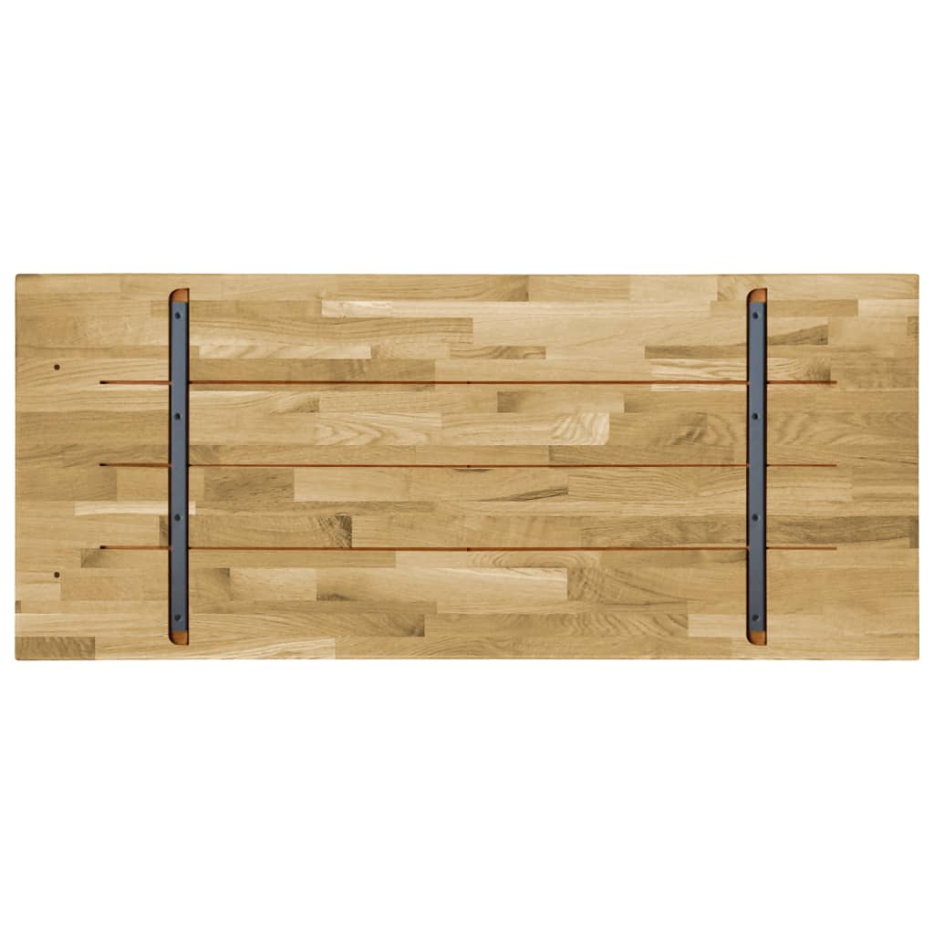 vidaXL Stalviršis, masyvi ąžuolo mediena, stač. form., 23mm, 120x60cm