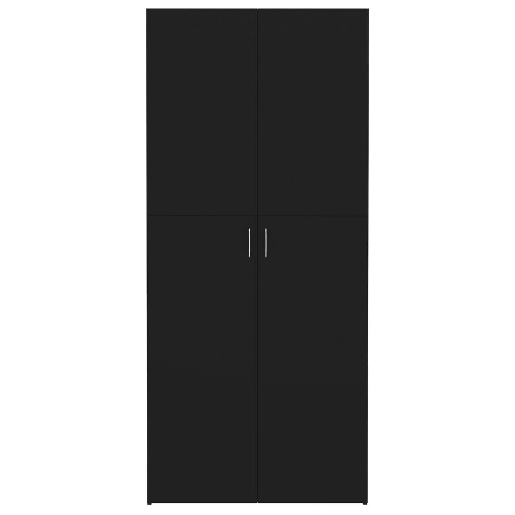 vidaXL Spintelė batams, juodos spalvos, 80x35,5x180 cm, MDP
