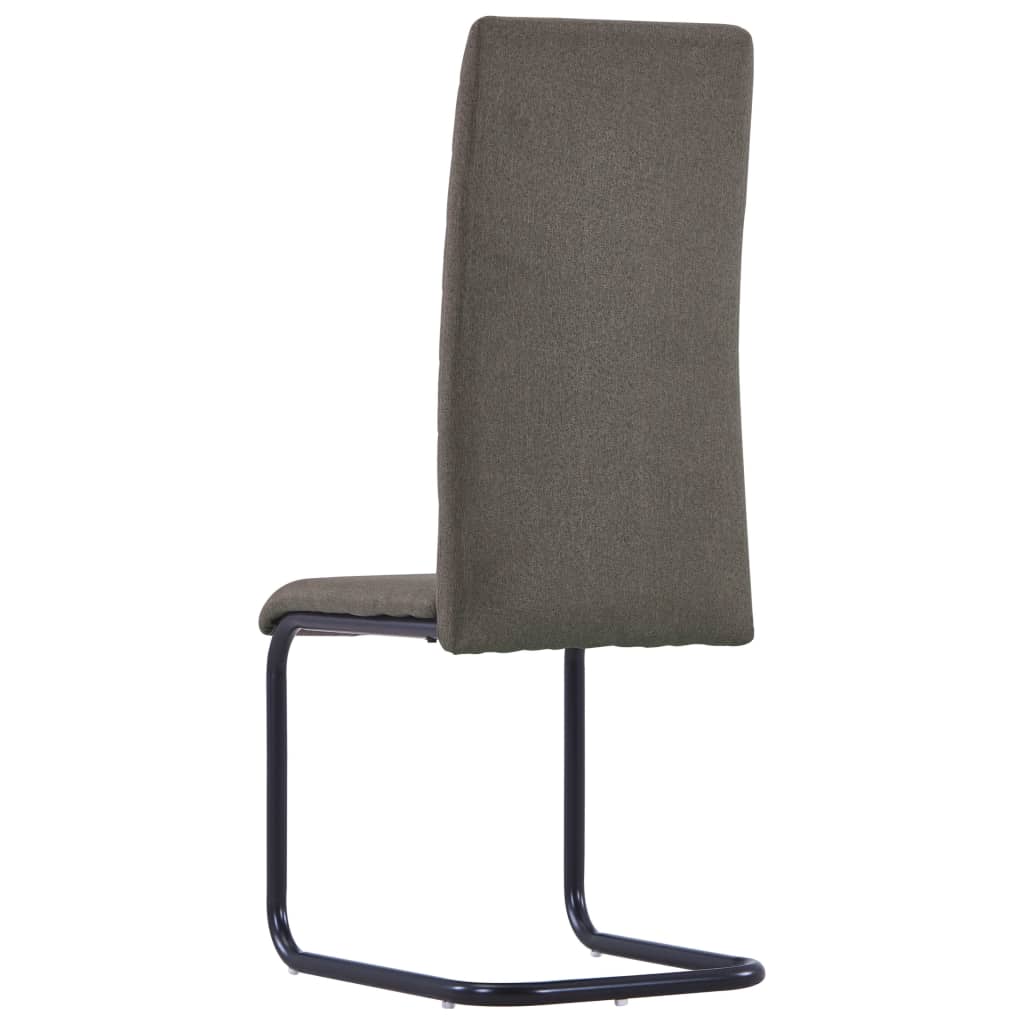 vidaXL Gembinės valgomojo kėdės, 2 vnt., taupe spalvos, audinys