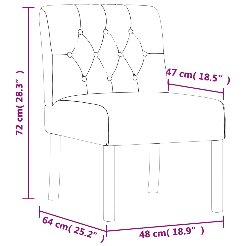 vidaXL Poilsio kėdė, lino audinys, su sagutėmis