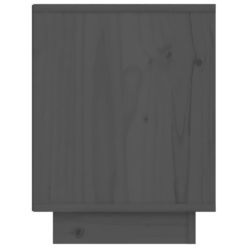 vidaXL Naktinės spintelės, 2vnt., pilkos, 40x30x40cm, pušies masyvas