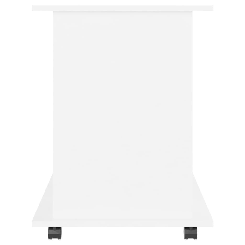 vidaXL Spintelė su ratukais, baltos spalvos, 60x45x60cm, MDP