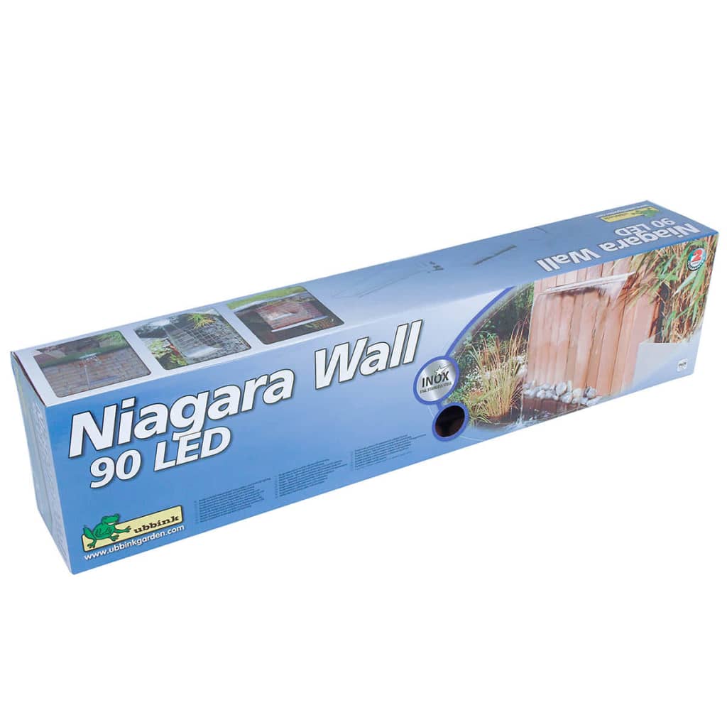 Ubbink Vandens krioklys Niagara, su LED, 90 cm, nerūdijantis plienas