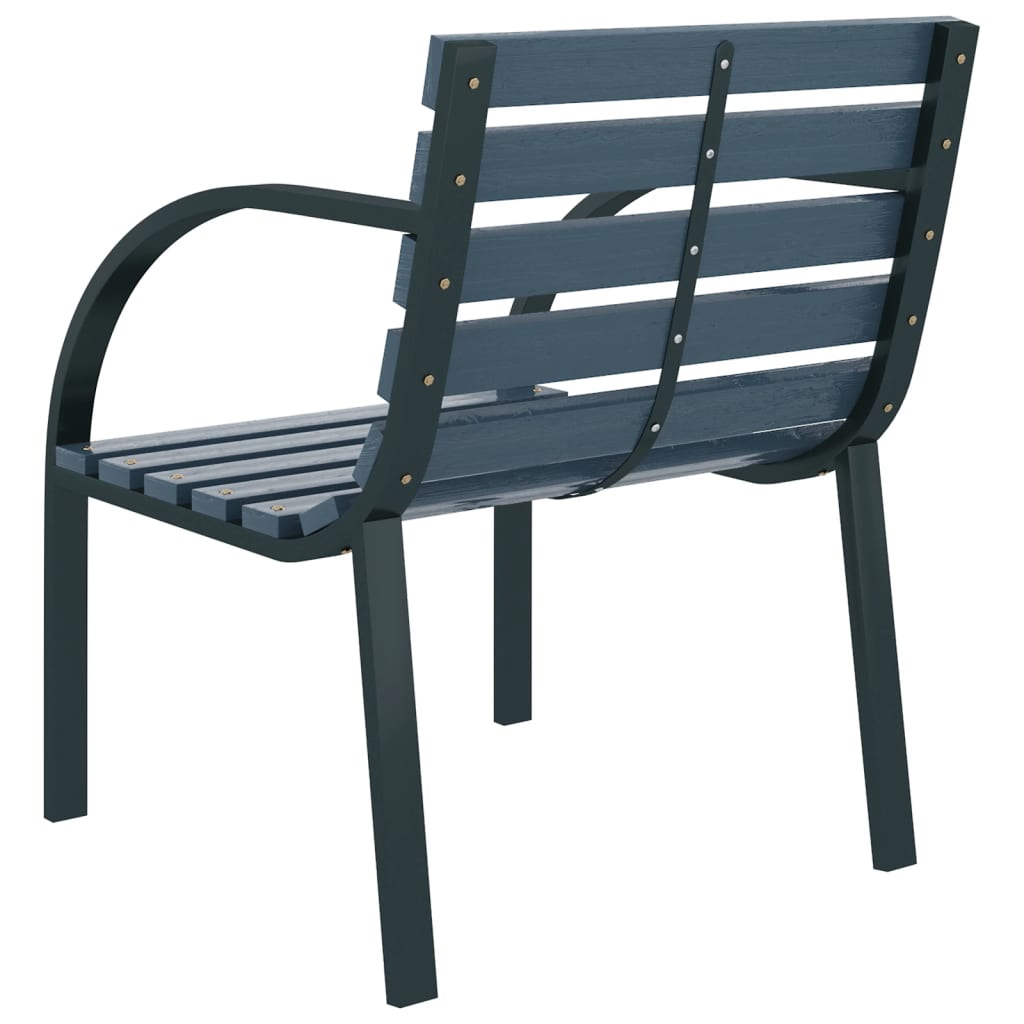 vidaXL Sodo kėdės, 2vnt., pilkos spalvos, mediena