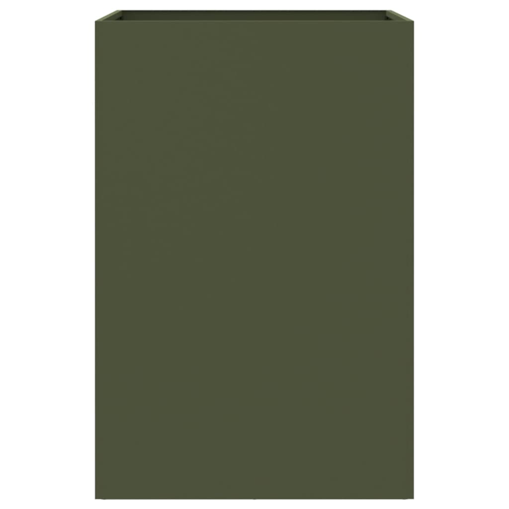 vidaXL Lovelis, alyvuogių žalias, 52x48x75cm, šaltai valcuotas plienas