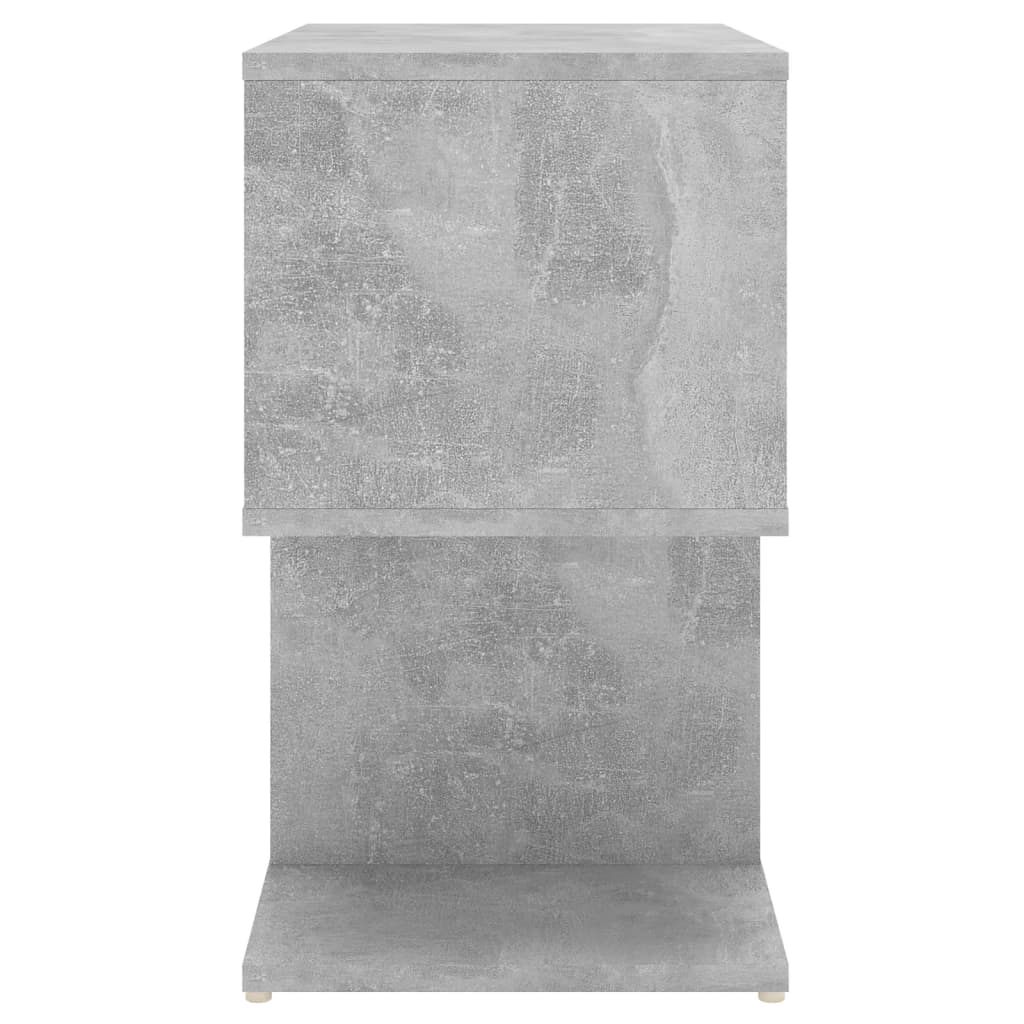 vidaXL Naktinė spintelė, betono pilkos spalvos, 50x30x51,5cm, MDP