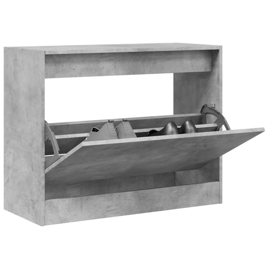 vidaXL Spintelė batams, betono pilka, 80x34x63cm, apdirbta mediena