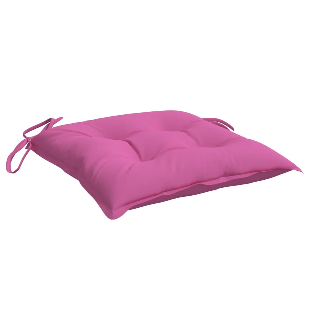 vidaXL Kėdės pagalvėlės, 2vnt., rožinės spalvos, 40x40x7cm, audinys