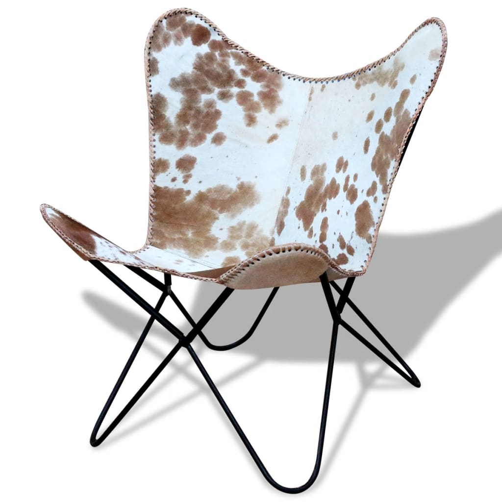 vidaXL Išskleidžiama kėdė, tikra karvės oda