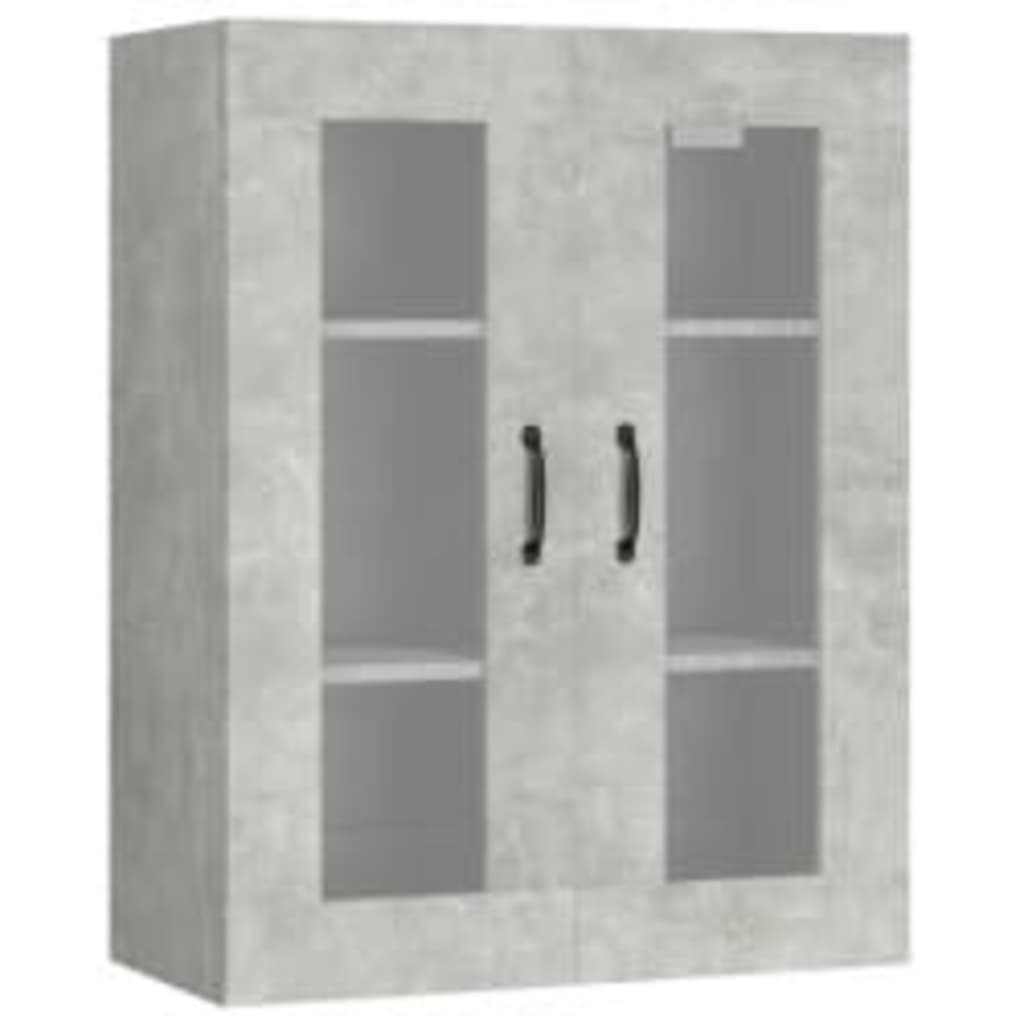 vidaXL Komoda, betono pilkos spalvos, 69,5x34x180cm, apdirbta mediena