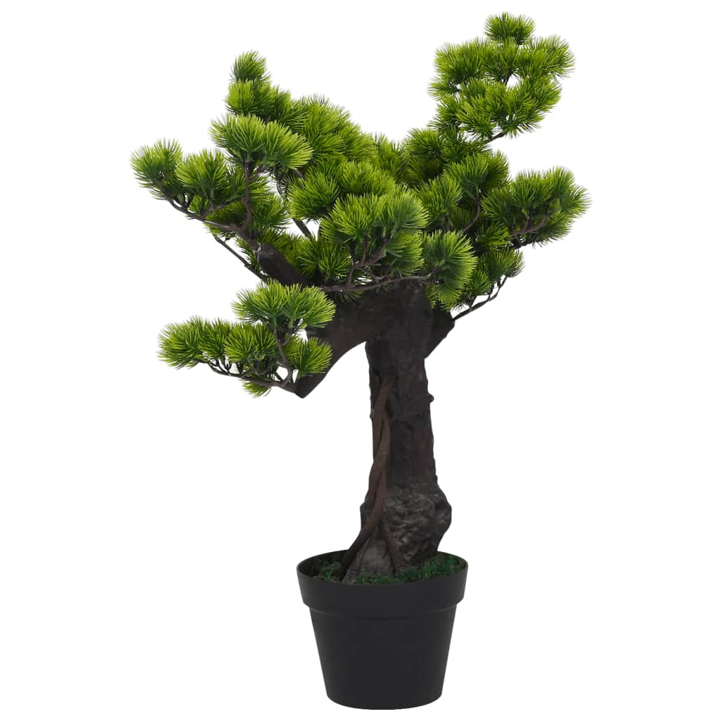 vidaXL Dirbtinis pinus bonsai medelis su vazonu, 70cm, žalios spalvos