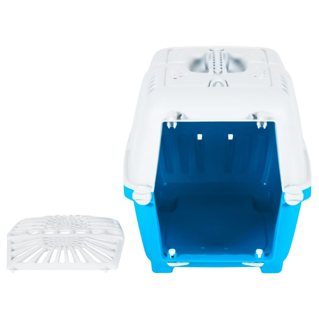 vidaXL Transportavimo narvas, baltas/mėlynas, 48x31,5x33cm, PP