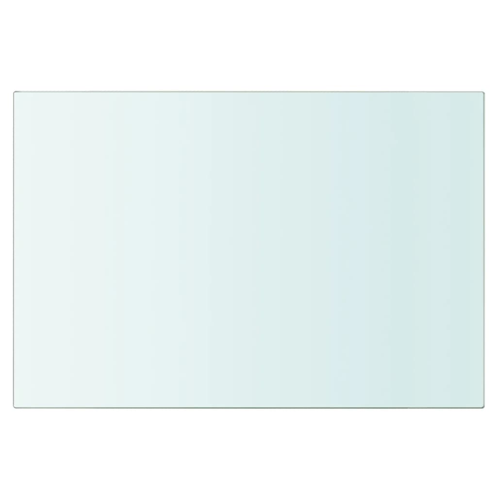 vidaXL Lentynos, 2vnt., skaidrios, 30x15cm, stiklo plokštė (243808x2)