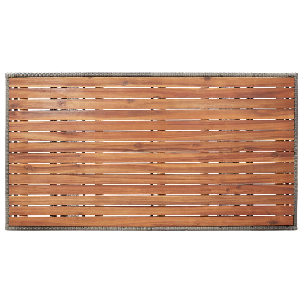 vidaXL Sodo stalas, pilkas, 120x70x66cm, akacijos medienos masyvas