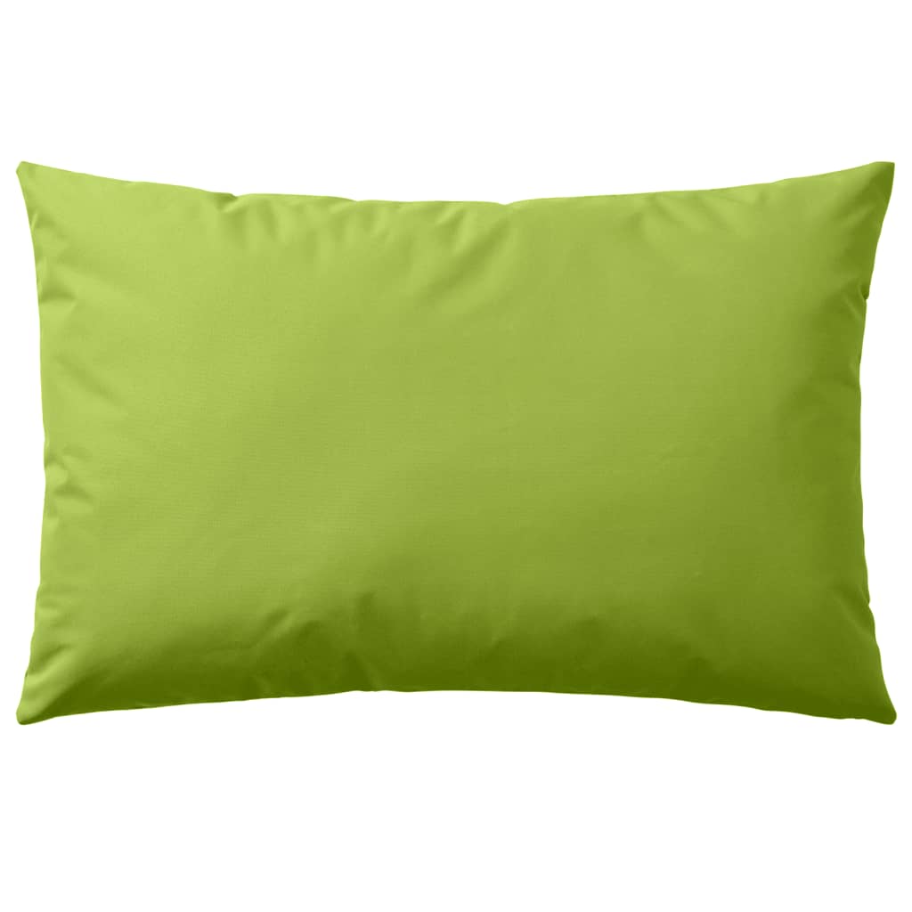 vidaXL Lauko pagalvės, 2 vnt., obuolio žalios spalvos, 60x40 cm