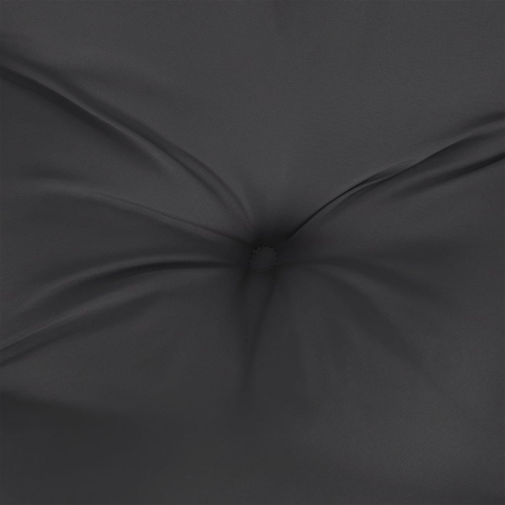 vidaXL Paletės pagalvėlė, juodos spalvos, 60x60x12cm, audinys