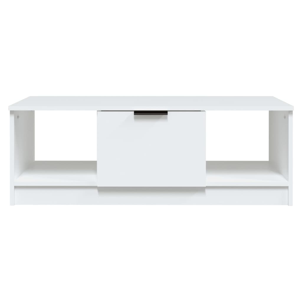 vidaXL Kavos staliukas, baltos spalvos, 102x50x36cm, apdirbta mediena