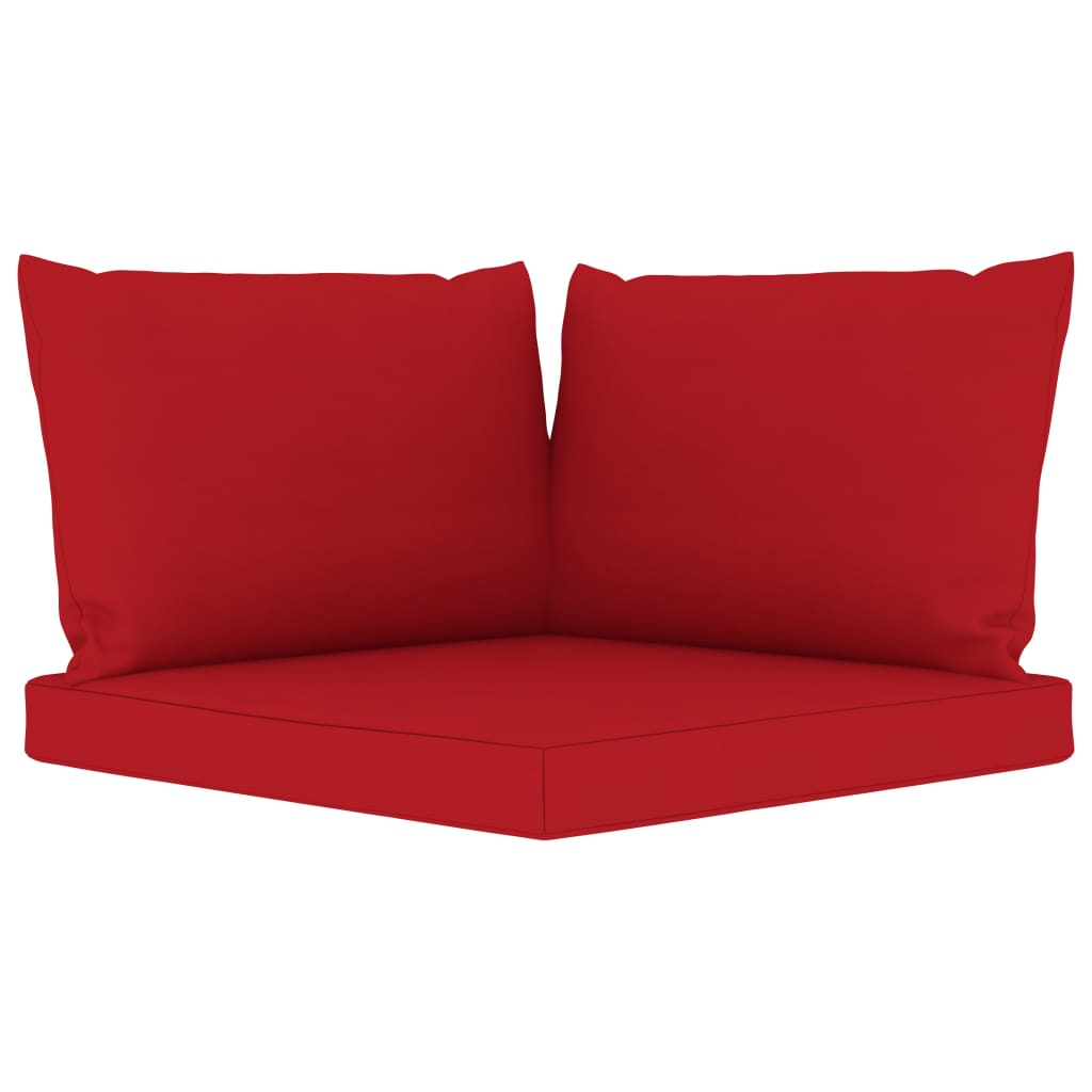 vidaXL Sodo komplektas su raudonos spalvos pagalvėlėmis, 5 dalių