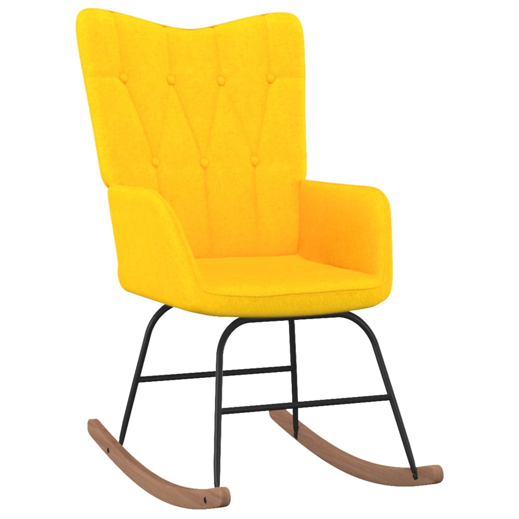vidaXL Supama kėdė, garstyčių geltonos spalvos, audinys