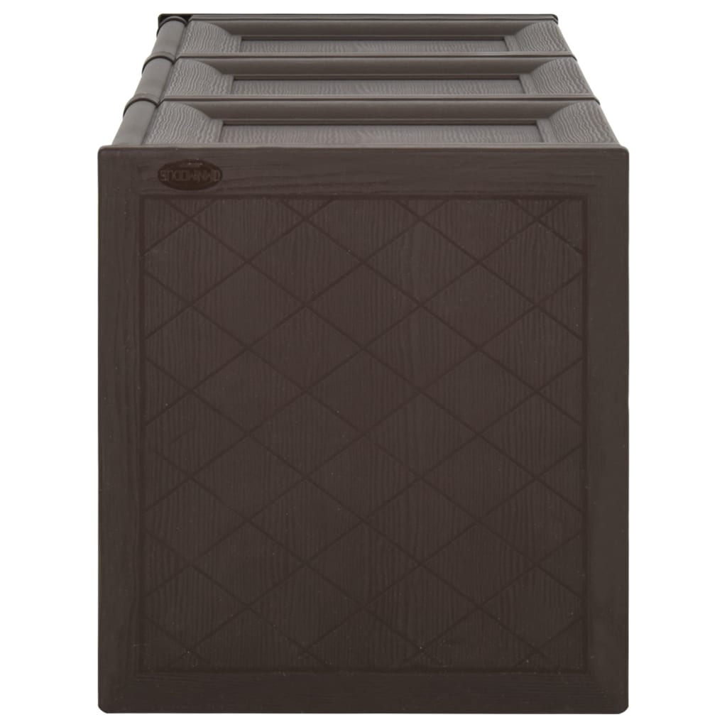 vidaXL Dėžė pagalvėlėms, rudos spalvos, 125x40x42cm, 130l