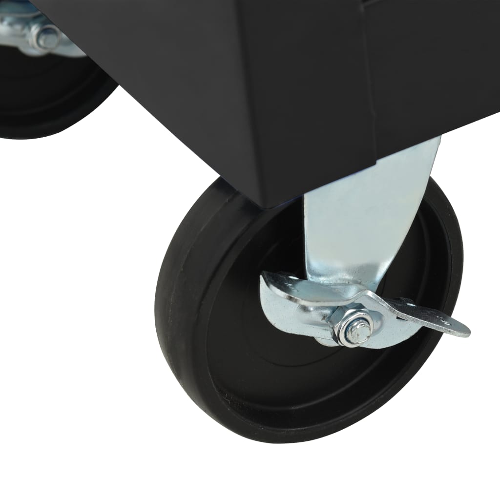 vidaXL Įrankių vežimėlis su 14 stalčių, juodos spalvos, plienas