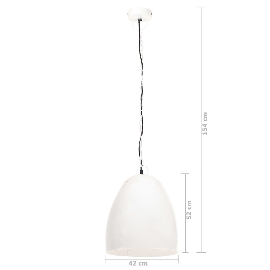 vidaXL Pakabinamas šviestuvas, baltas, 42cm, 25W, apskritas, E27