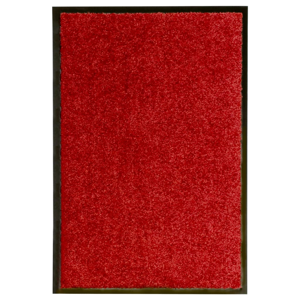 vidaXL Durų kilimėlis, raudonos spalvos, 40x60cm, plaunamas