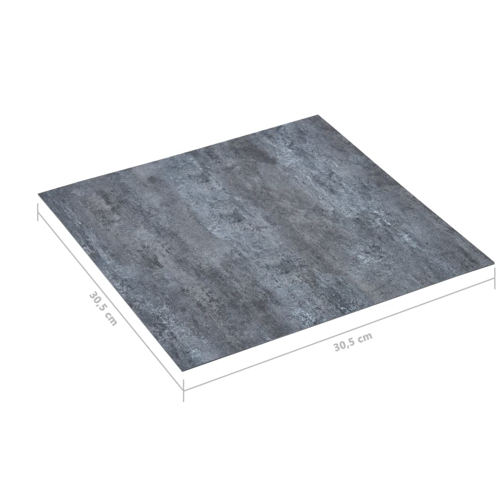 vidaXL Grindų plokštės, pilkos, 5,11m², PVC, prilipdomos, marmurinės
