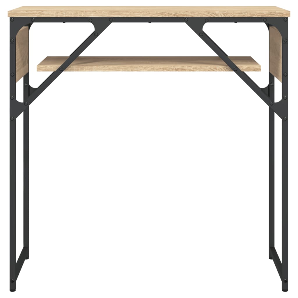 vidaXL Konsolinis staliukas su lentyna, ąžuolo, 75x30x75cm, mediena