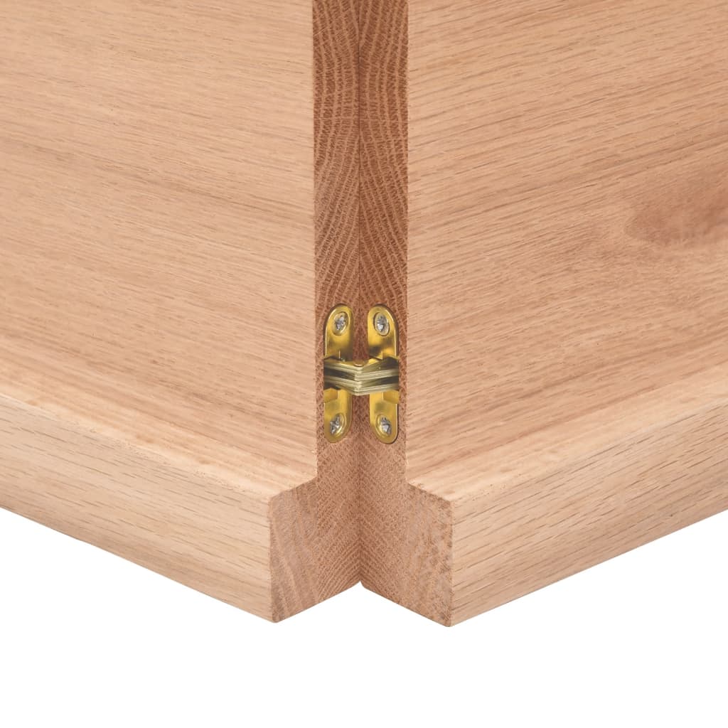 vidaXL Stalviršis, šviesiai rudas, 220x60x(2-4) cm, medienos masyvas